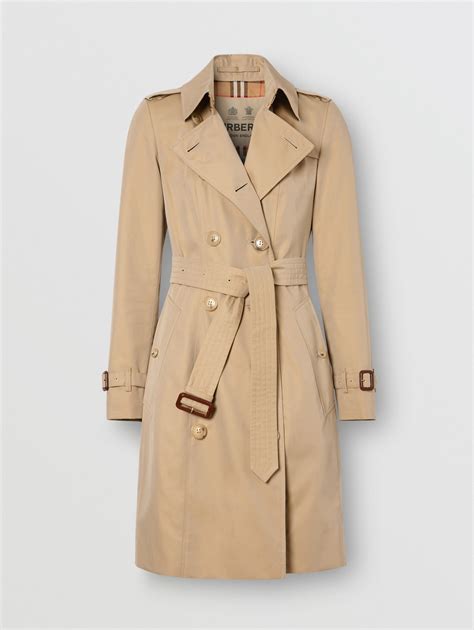 older style burberry trench with hood and lining mid leg|Burberry trench coat size chart.